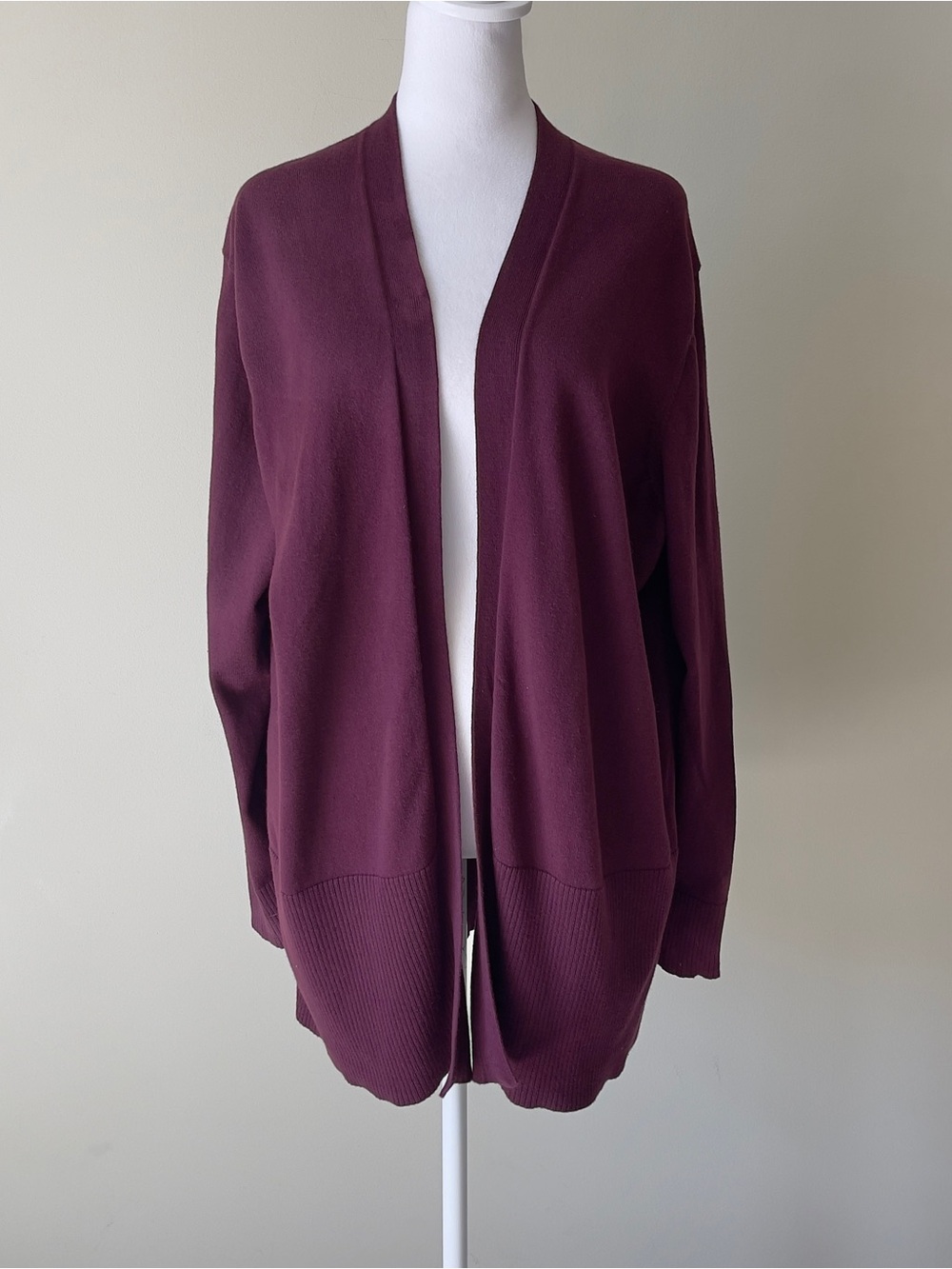 GAP Open-Front100% Cotton Purple Plum Sweater Cardigan Size XXL